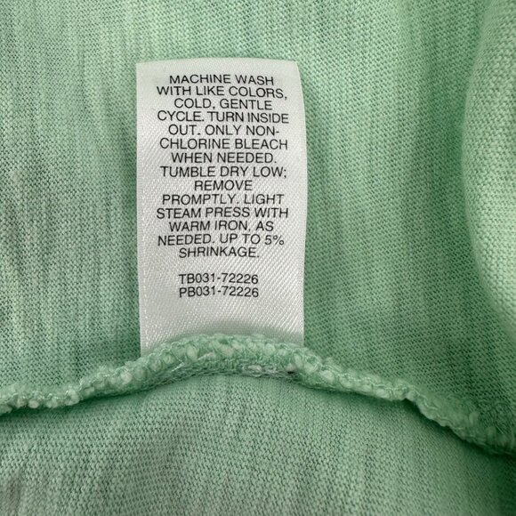 Pendleton Womens Embroidered Mint Green 3/4 Sleeve Cotton Top Size M - Picture 7 of 8